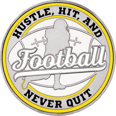 White "Football" with Yellow Outer Circular Borders